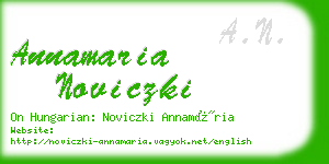 annamaria noviczki business card